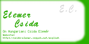 elemer csida business card